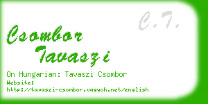 csombor tavaszi business card